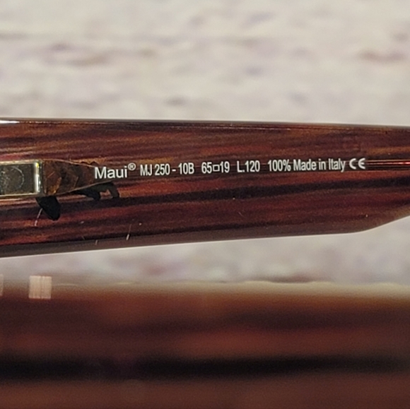 Authentic Maui Jim MJ 250 Lava Flow - Brown Tortoise - Discontinued/Rare - Picture 11 of 12